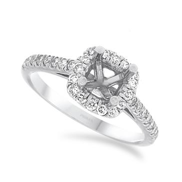 Prima Diamond Engagement Ring (5.5mm Cushion Center)