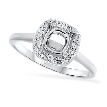 Prima Diamond Engagement Ring (5.5x5.5 Cushion Center)