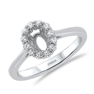 Prima Diamond Engagement Ring (6x4 Pear Shape Center)