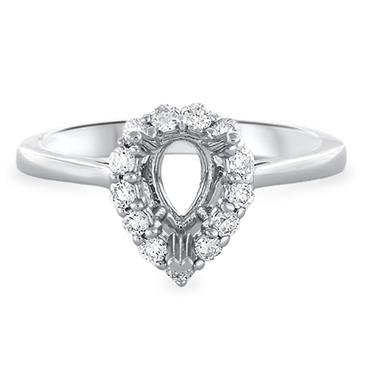 Prima Diamond Engagement Ring (7x5 Pear Shape Center)