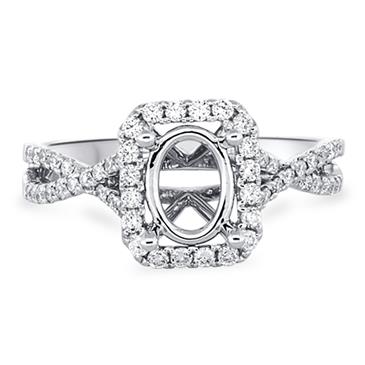 Prima Diamond Engagement Ring (8x6mm Center)