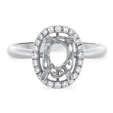 Prima Diamond Engagement Ring (9x6 Oval Center)