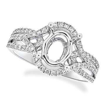 Prima Diamond Engagement Ring (9x7 Oval Center)