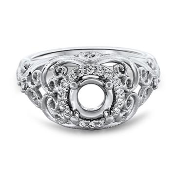 Prima Diamond Engagement Ring Antique Style