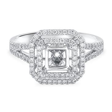 Prima Diamond Engagement Ring Double Halo Princess