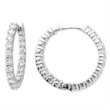 Prima Diamond Inside/Out Hoop Earrings