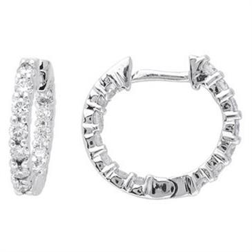 Prima Diamond Inside/Out Hoop Earrings