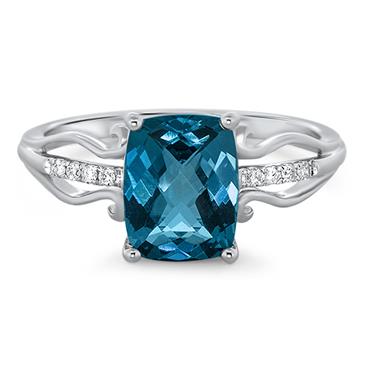 Prima Diamond & London Blue Ring