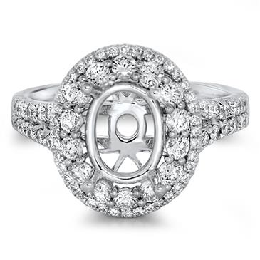 Prima Diamond Oval Double Halo Eng Ring