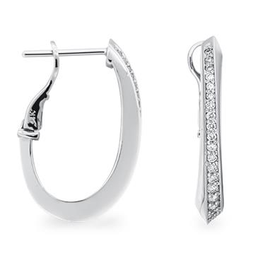 Prima Diamond Oval Earrings