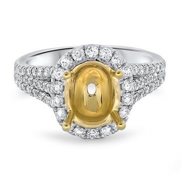 Prima Diamond Oval Halo Eng Ring