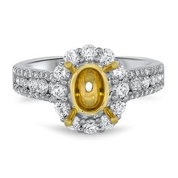 Prima Diamond Oval Halo Eng Ring