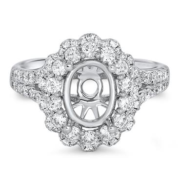 Prima Diamond Oval Halo Eng Ring