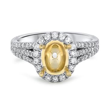 Prima Diamond Oval Halo Eng Ring