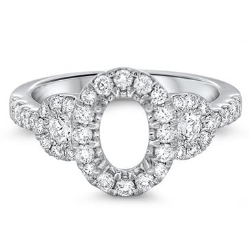 Prima Diamond Oval Halo Eng Ring