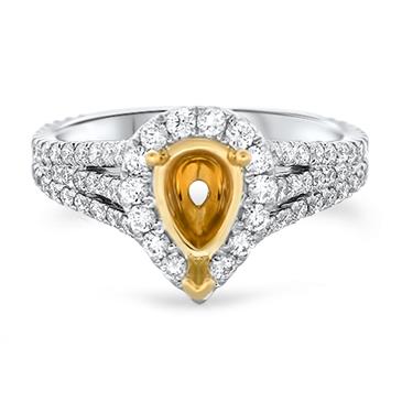 Prima Diamond Pear Halo Eng Ring