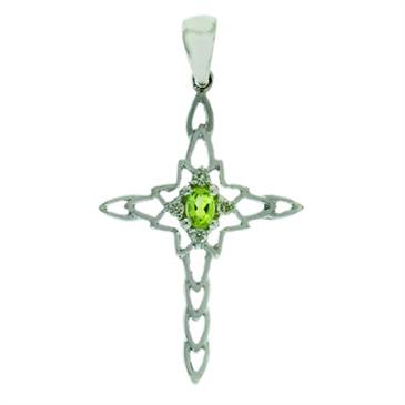 Prima Diamond & Peridot Cross