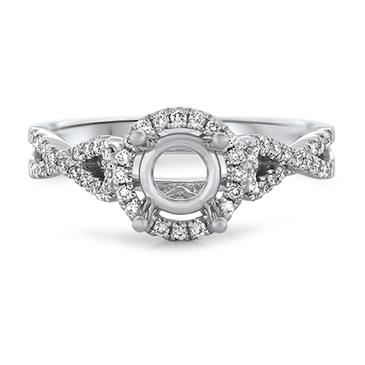 Prima Diamond Rnd Halo Infinity Shank Eng Ring