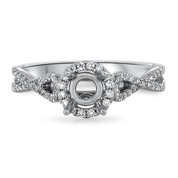 Prima Diamond Rnd Halo Infinity Shank Eng Ring