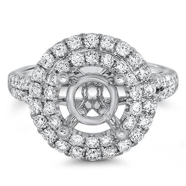 Prima Diamond Round Double Halo Eng Ring