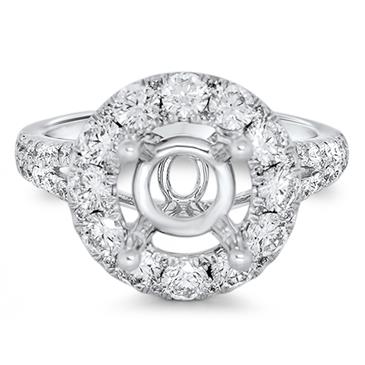 Prima Diamond Round Halo Eng Ring