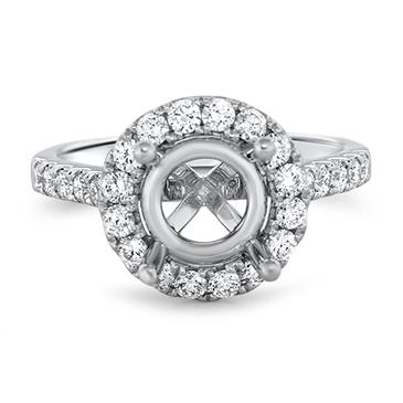 Prima Diamond Round Halo Eng Ring