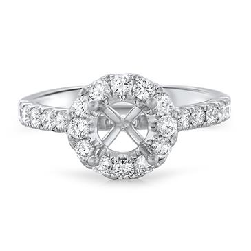 Prima Diamond Round Halo Eng Ring