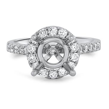 Prima Diamond Round Halo Eng Ring