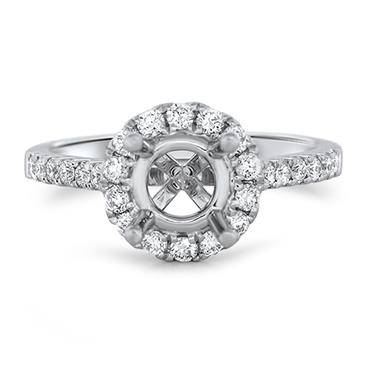 Prima Diamond Round Halo Eng Ring