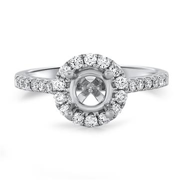 Prima Diamond Round Halo Eng Ring