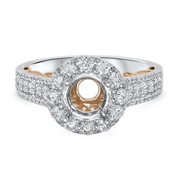 Prima Diamond Round Halo Engagement Ring