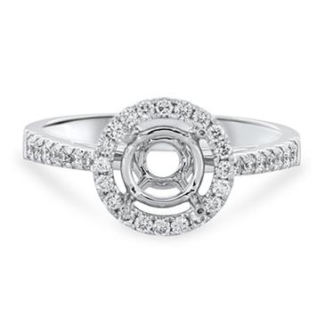 Prima Diamond Round Halo Engagement Ring