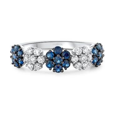 Prima Diamond & Sapphire 5 Flower Band