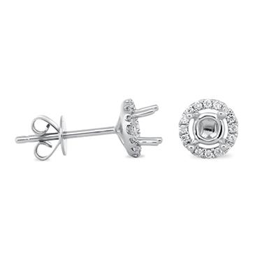 Prima Diamond Semi Mount Earrings