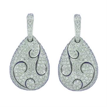 Prima Diamond Swirl Earrings