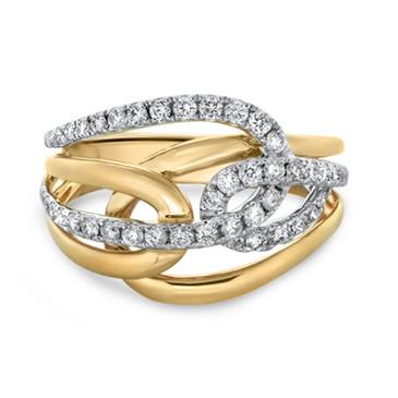 Prima Diamond Two Tone Interlocking Band