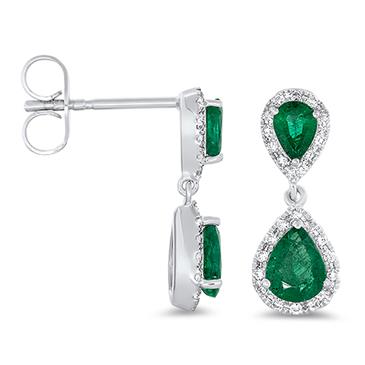 Prima Emerald & Diamond Earrings