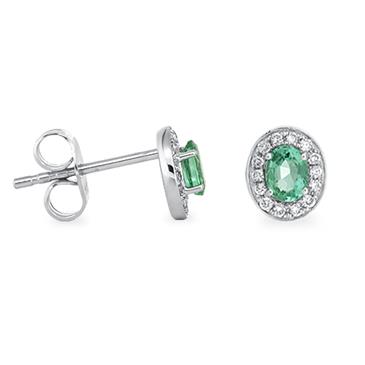 Prima Emerald & Diamond Earrings