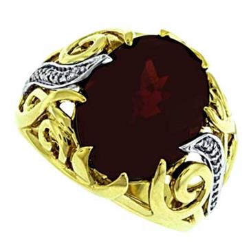 Prima Garnet & Diamond Ring