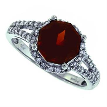 Prima Garnet And Diamond Ring