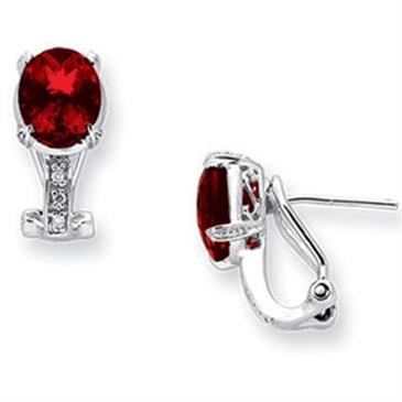 Prima Garnet & Diamond Earrings