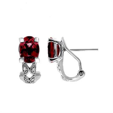 Prima Garnet & Diamond Earrings