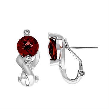 Prima Garnet & Diamond Earrings