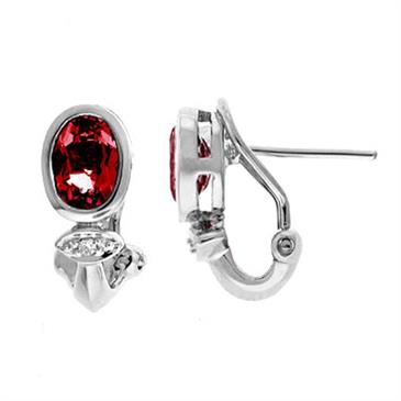 Prima Garnet & Diamond Earrings