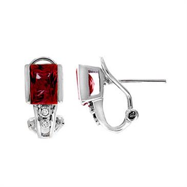 Prima Garnet & Diamond Earrings