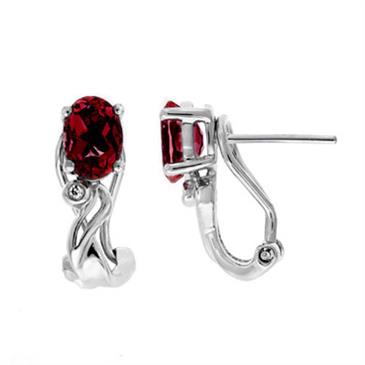 Prima Garnet & Diamond Earrings