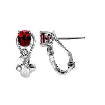 Prima Garnet & Diamond Earrings