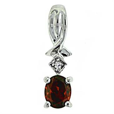 Prima Garnet & Diamond Pendant