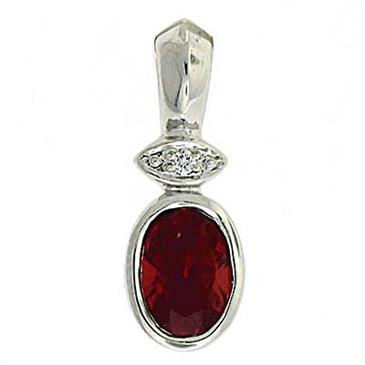 Prima Garnet & Diamond Pendant