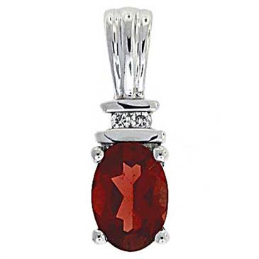 Prima Garnet & Diamond Pendant